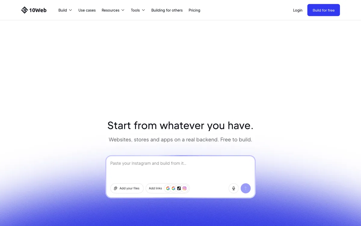 10Web screenshot