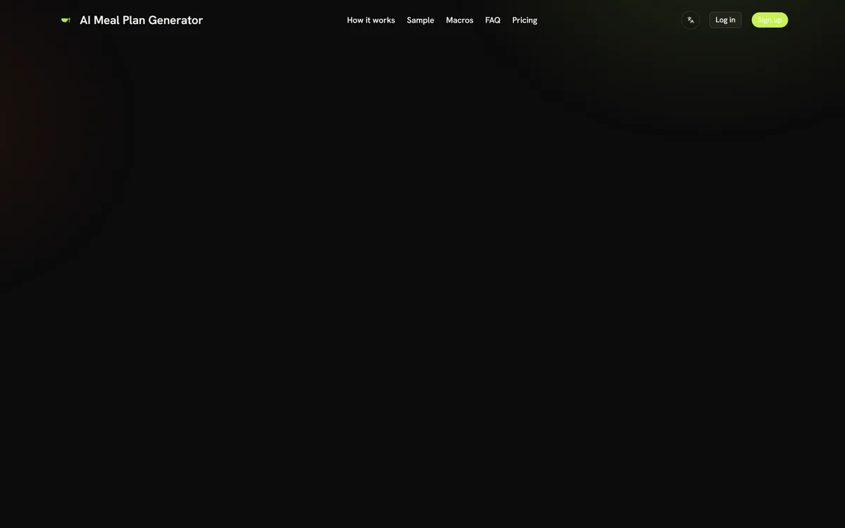 AI Meal Plan Generator screenshot