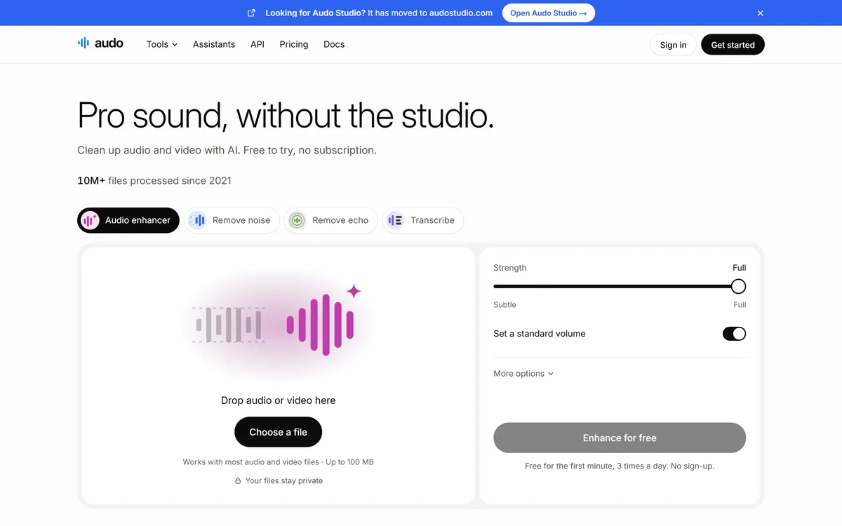 Audo screenshot