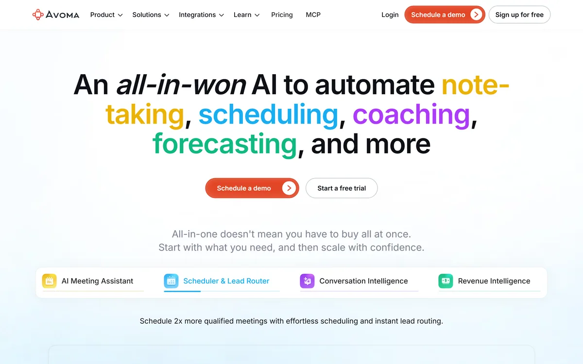 Avoma screenshot