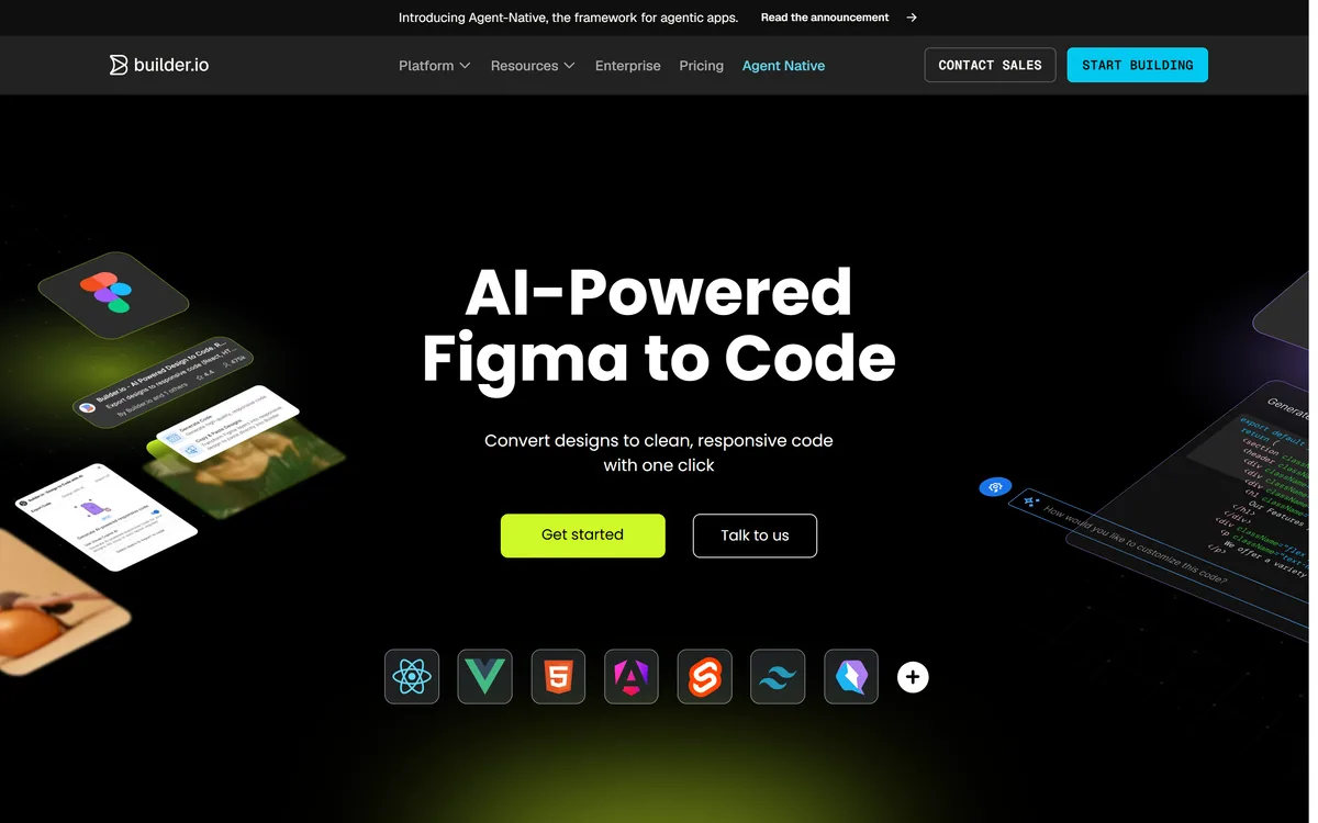 Builder.io screenshot