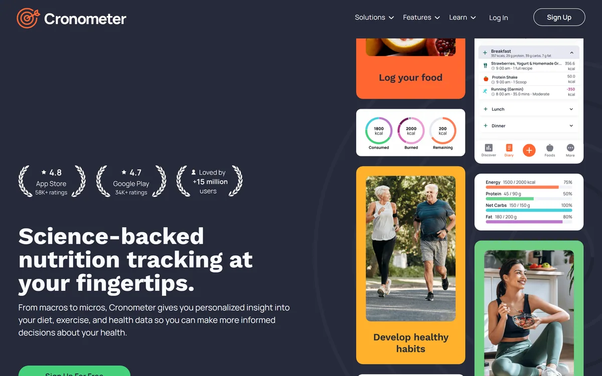 Cronometer screenshot