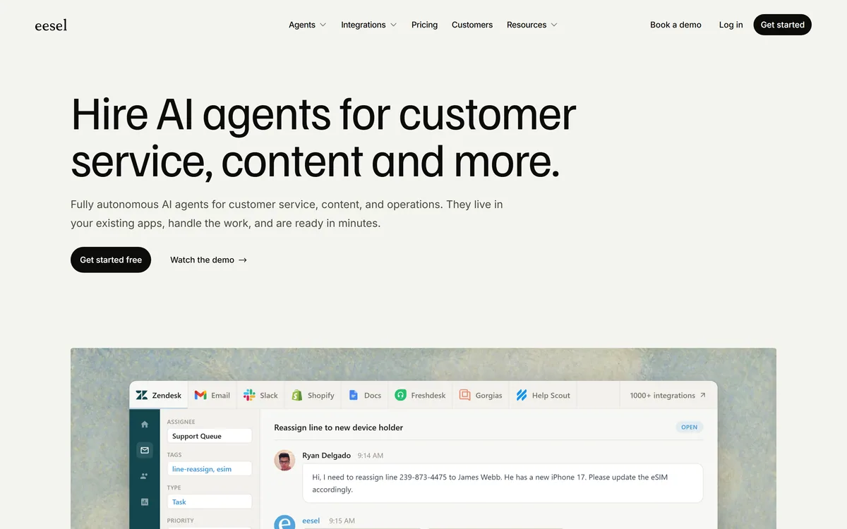 eesel AI screenshot