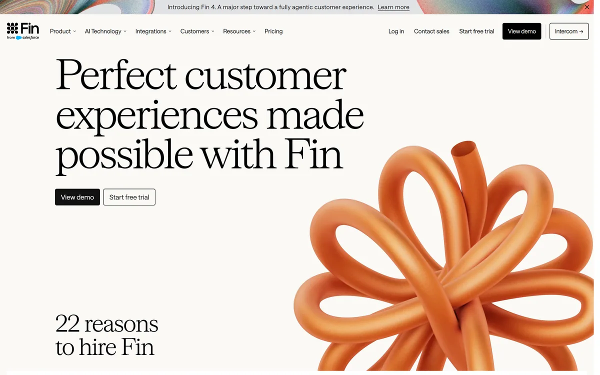 Intercom Fin screenshot