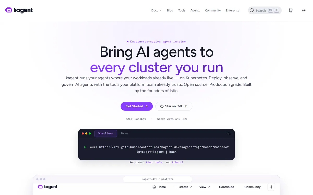 Kagent screenshot