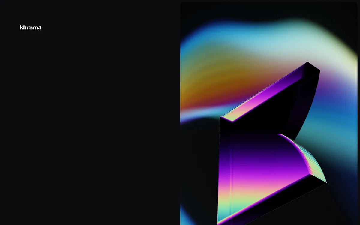 Khroma homepage showing the AI colour palette generator