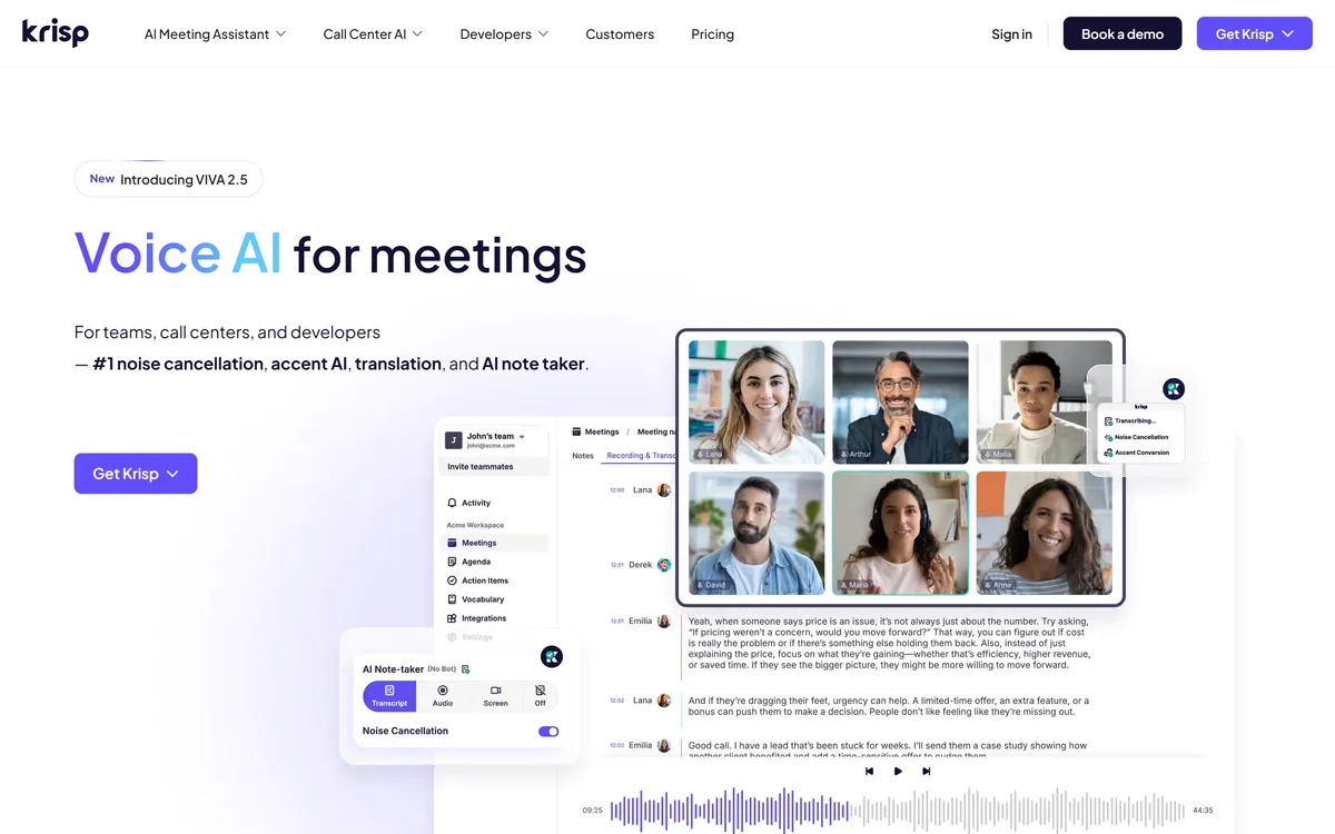 Krisp screenshot