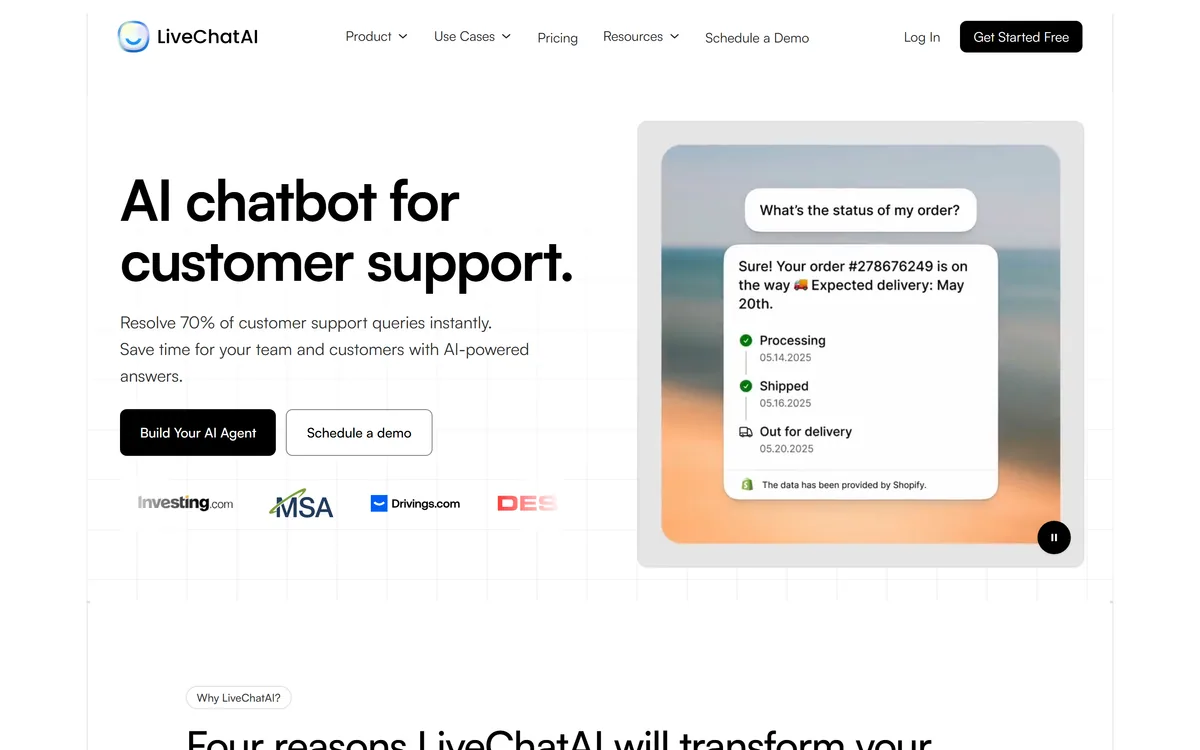 LiveChatAI screenshot