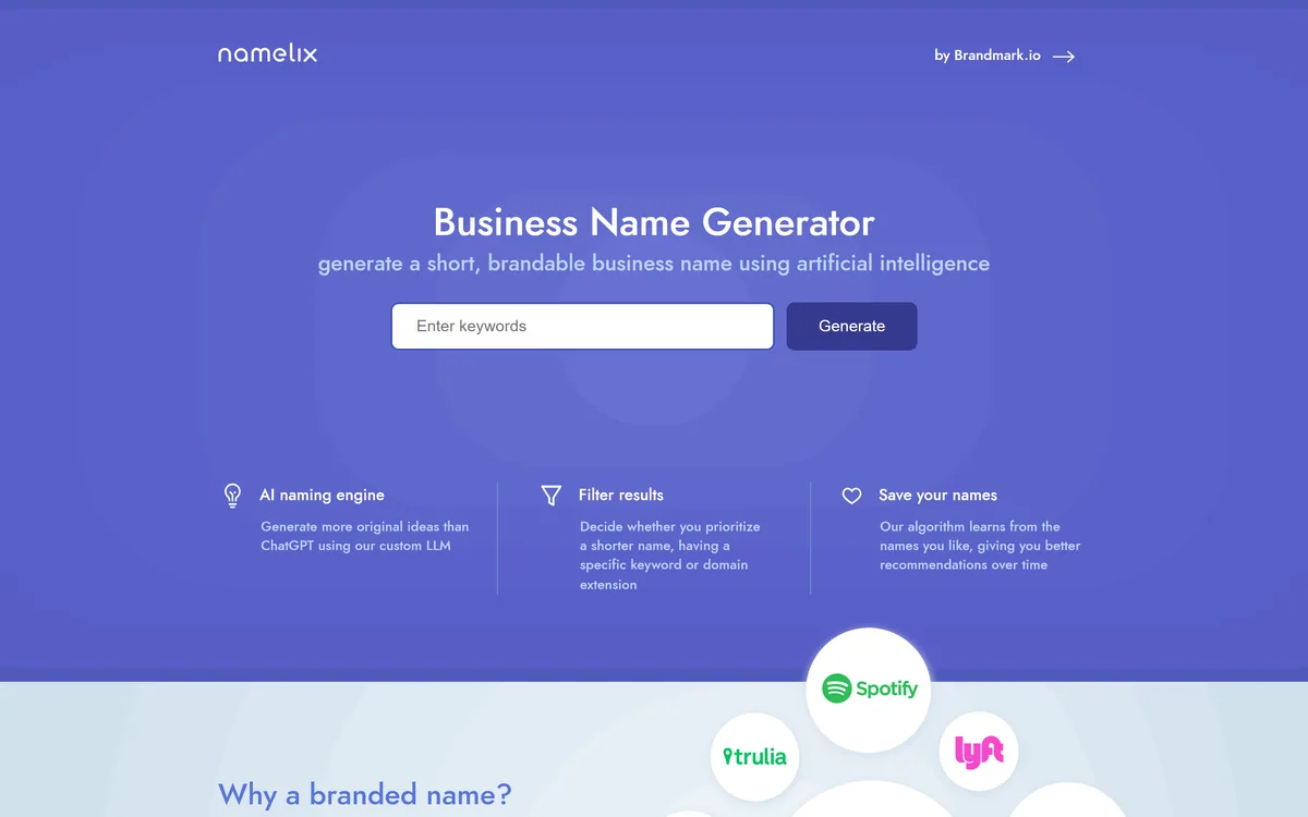Namelix screenshot
