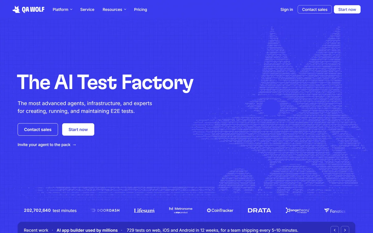 QA Wolf screenshot