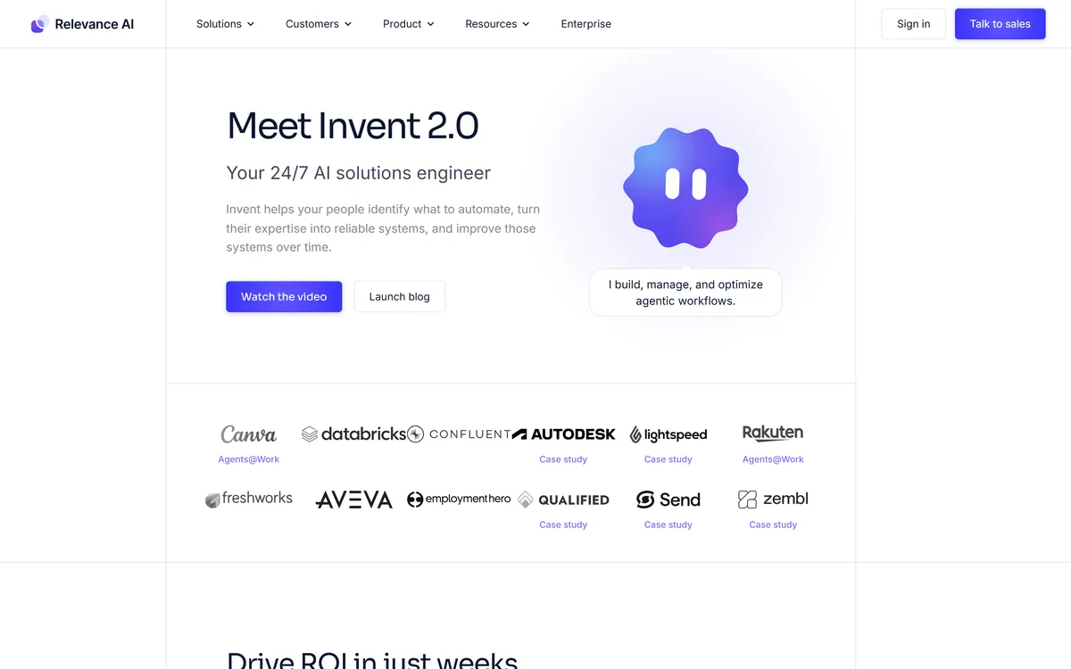 Relevance AI screenshot