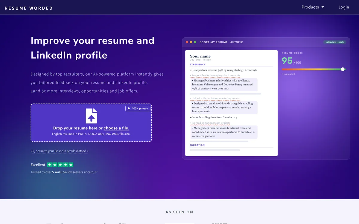 Resume Worded screenshot