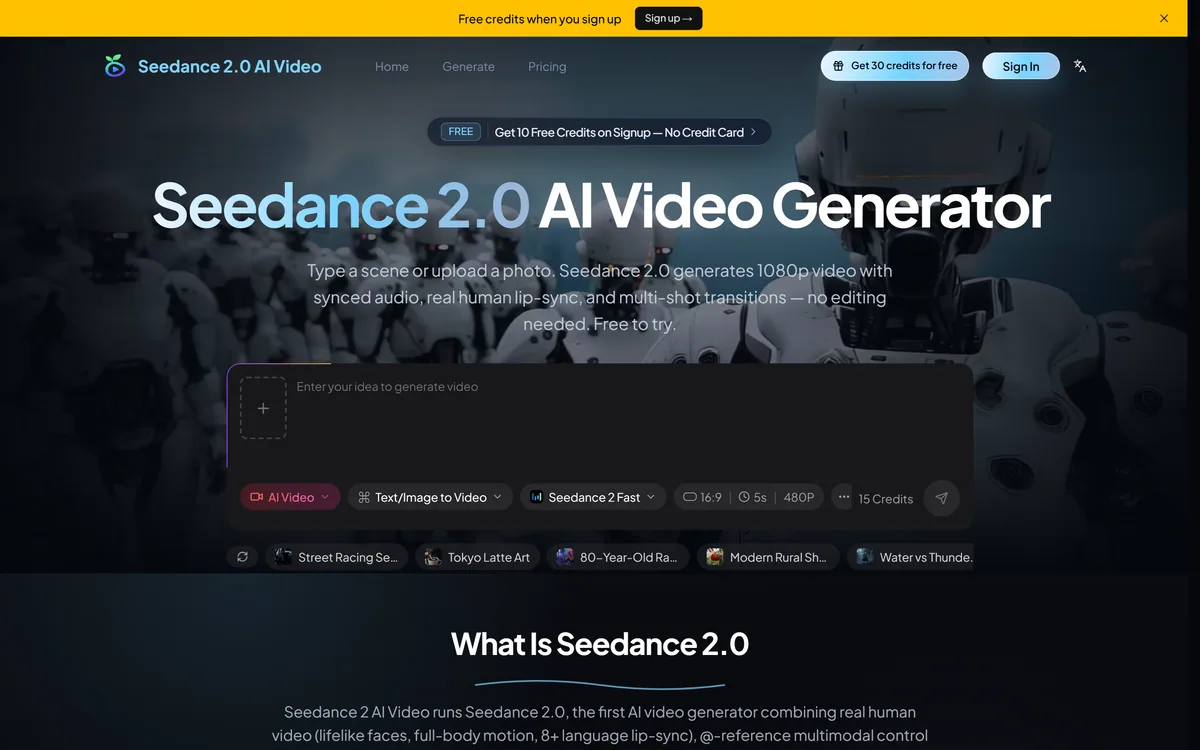 Seedance 2.0 AI Video screenshot