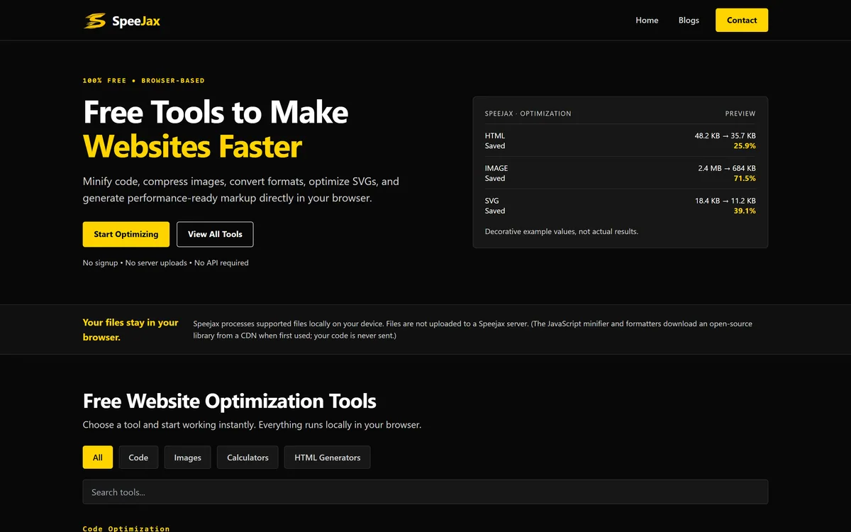 speejax screenshot