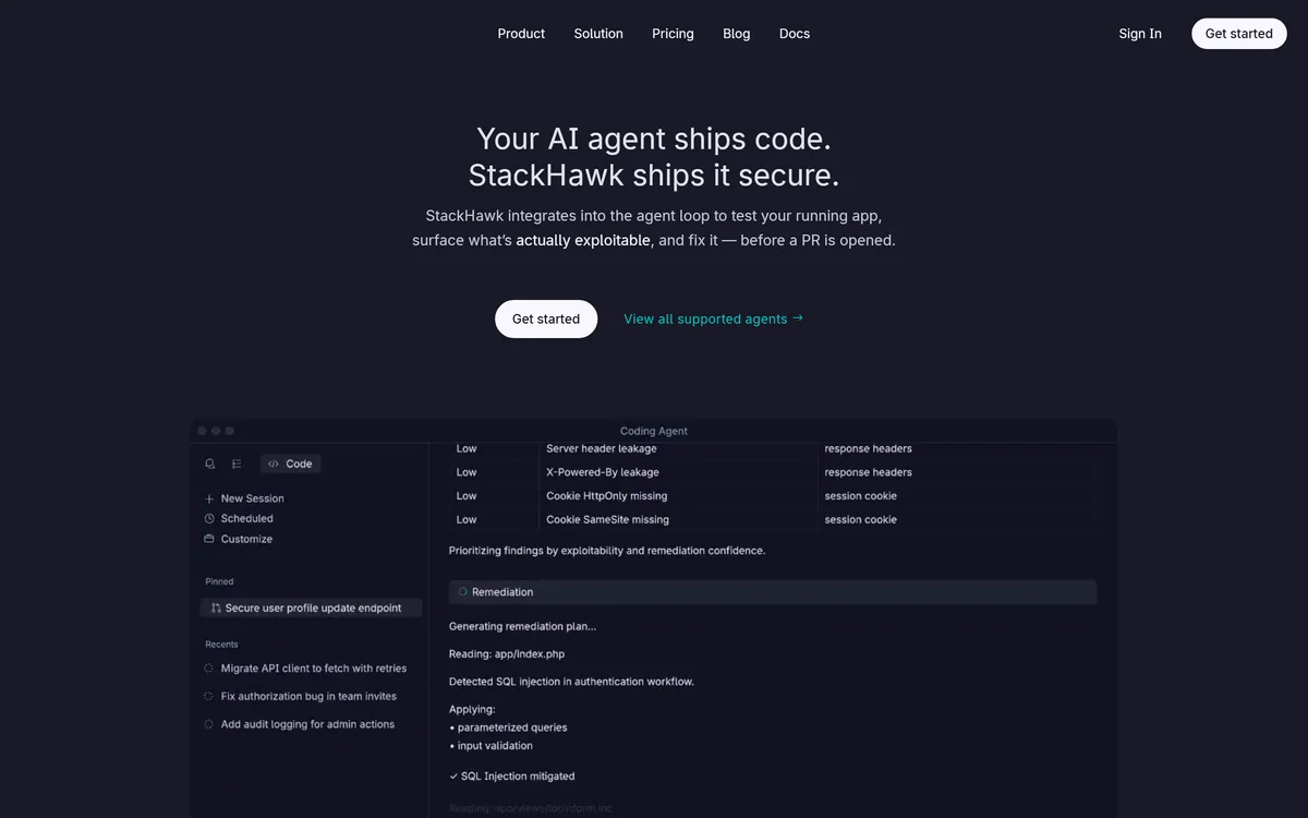 StackHawk screenshot