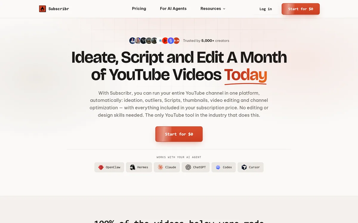Subscribr screenshot