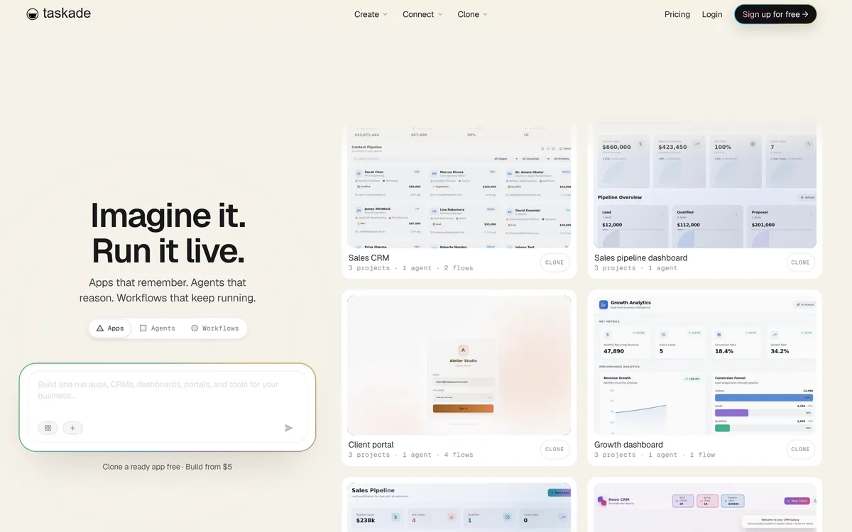 Taskade screenshot