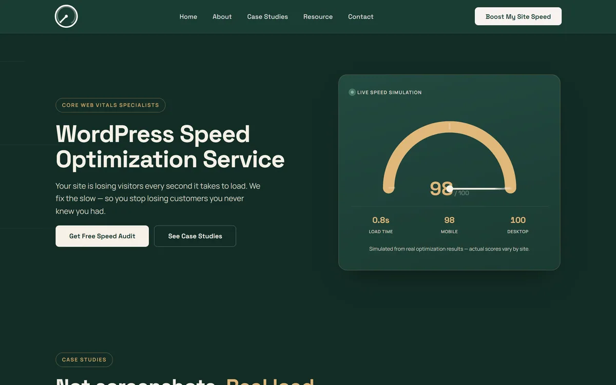 WordPress Speed Optimization Service screenshot